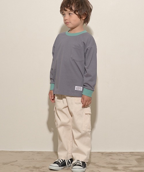 b・ROOM（ビールーム）の「ワイドカーゴパンツ（その他パンツ・キッズ・ベージュ/ブラック/アイボリー/カーキ・110cm/120cm/130cm/100cm/140cm/150cm）」の8枚目の写真