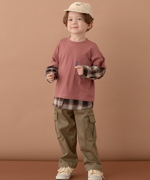 b・ROOM（ビールーム）の「ワイドカーゴパンツ（その他パンツ・キッズ・ベージュ/ブラック/アイボリー/カーキ・110cm/120cm/130cm/100cm/140cm/150cm）」の13枚目の写真