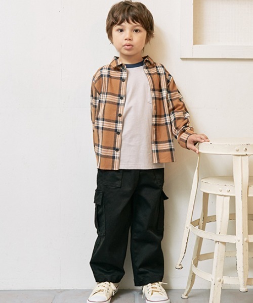 b・ROOM（ビールーム）の「ワイドカーゴパンツ（その他パンツ・キッズ・ベージュ/ブラック/アイボリー/カーキ・110cm/120cm/130cm/100cm/140cm/150cm）」の14枚目の写真