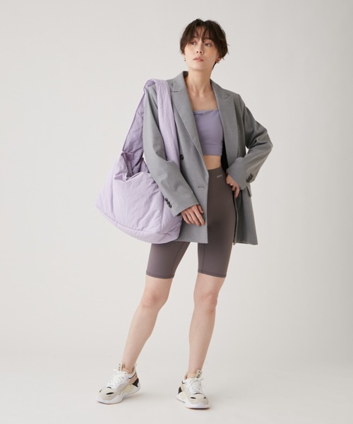 emmi（エミ）の「【emmi yoga】サステナレッチハーフレギンス（その他パンツ・レディース・チャコールグレー/ブラック/パープル・1/0）」の21枚目の写真