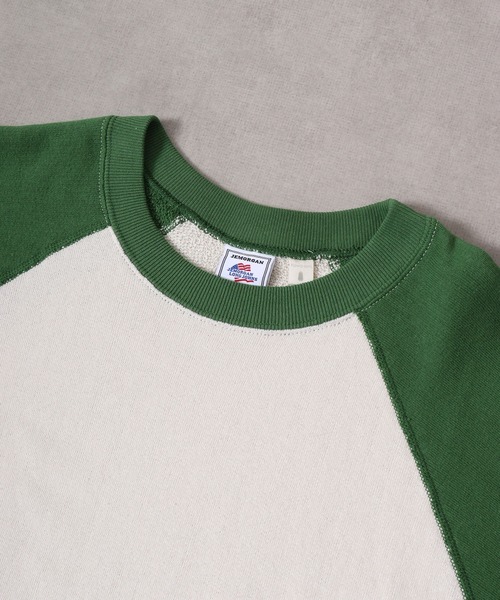 JEMORGAN(ジェーイーモーガン)の「JEMORGAN 柔編み裏毛 5分袖クレリックラグランクルー(Tシャツ/カットソー・メンズ・マスタード/サックスブルー/グリーン/チャコール・L/M)」の21枚目の写真