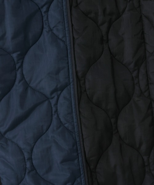 yuw（ユウ）の「リバーシブルバイカラーキルティングコート　970751（ナイロンジャケット・レディース・カーキ/ネイビー・FREE）」の13枚目の写真