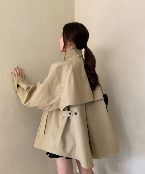 Kastane ジャケット トレンチコート 長袖 ストームフラップ ベルト袖 N.s（エヌドットエス）の「ハイネックベルト袖ベルトトレンチ