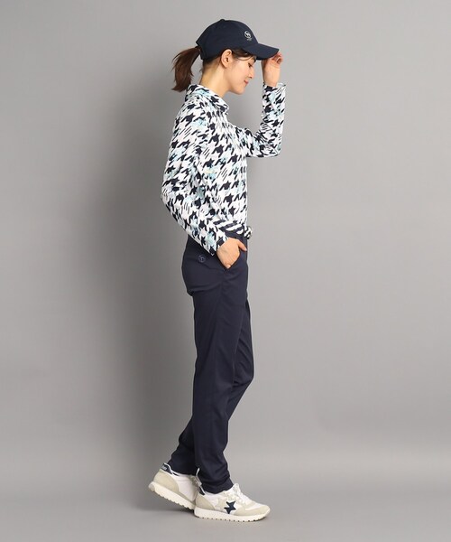 adabat（アダバット）の「◆【UVカット/吸水速乾/遮熱】千鳥デザイン 長袖ポロシャツ（ポロシャツ・レディース・サックスブルー系/ライトグレー系/ホワイト系1・38/42/40/36）」の20枚目の写真