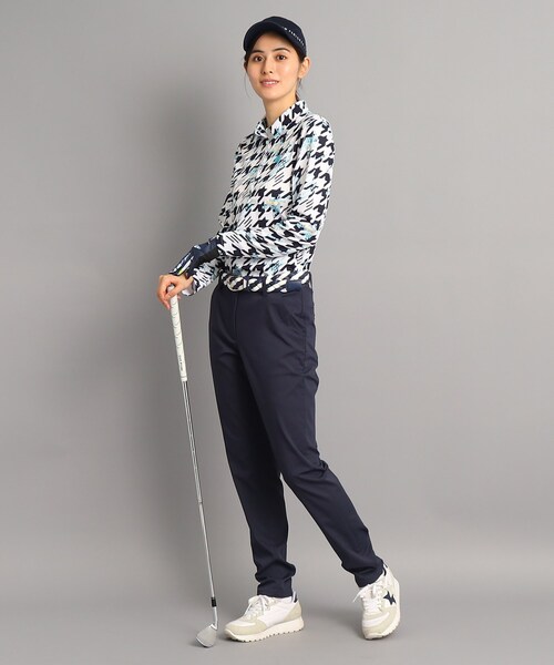 adabat（アダバット）の「◆【UVカット/吸水速乾/遮熱】千鳥デザイン 長袖ポロシャツ（ポロシャツ・レディース・サックスブルー系/ライトグレー系/ホワイト系1・38/42/40/36）」の19枚目の写真