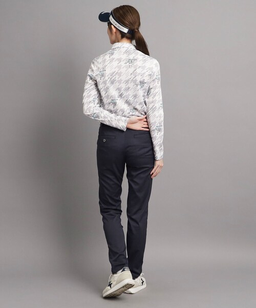 adabat（アダバット）の「◆【UVカット/吸水速乾/遮熱】千鳥デザイン 長袖ポロシャツ（ポロシャツ・レディース・サックスブルー系/ライトグレー系/ホワイト系1・38/42/40/36）」の10枚目の写真