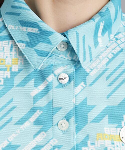 adabat（アダバット）の「◆【UVカット/吸水速乾/遮熱】千鳥デザイン 長袖ポロシャツ（ポロシャツ・レディース・サックスブルー系/ライトグレー系/ホワイト系1・38/42/40/36）」の8枚目の写真