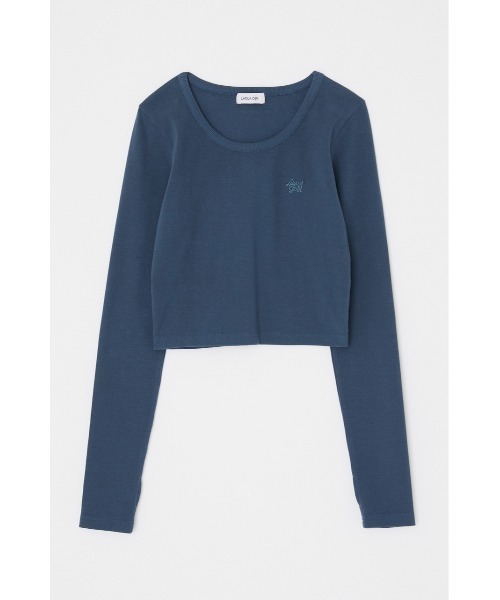 LAGUA GEM(ラグアジェム)の「【追加生産】LAGUA LOGO リブトップス 23A(Tシャツ/カットソー・レディース・チャコールグレー/ネイビー/ホワイト/カーキ/杢グレー・FREE)」の11枚目の写真