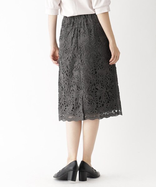 index（インデックス）の「◆≪新色追加≫ボタニカルレースタイトスカート【洗濯機洗い可】（スカート・レディース・チャコールグレー/ブルー/ライトグレー系4/ピンク系・36/38/40/42）」の20枚目の写真