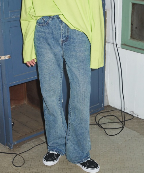 Auntie Rosa Holiday（アンティローザホリデー）の「ハイライズフレアデニム / サイズ展開あり（デニムパンツ・レディース・ブルー・SMALL/MEDIUM/LARGE）」の2枚目の写真