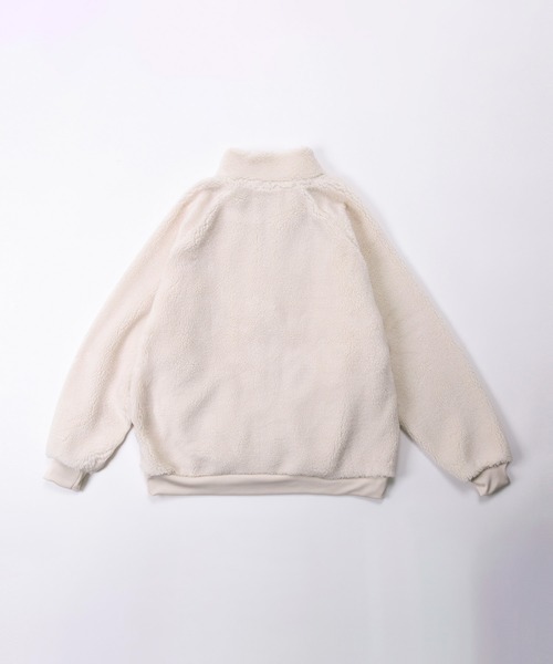 FILA(フィラ)の「FILA フィラ ワンポイント デザイン ロゴ 刺繍 長袖 フルジップ ボア フリース スタンドジャケット(ブルゾン・レディース・チャコール/アイボリー/パープル・LL/M/L)」の19枚目の写真