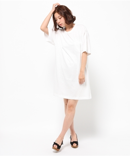 CIAOPANIC（チャオパニック）の「【Ciaopanic】　粗挽き杢ワンピース（ワンピース・レディース・チャコールグレー/グレー/アイボリー・FREE）」の7枚目の写真