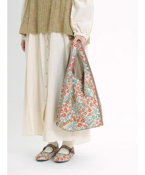 Samansa Mos2(サマンサ モスモス)の「ゴブランマルシェバッグ(ハンドバッグ・レディース・ベージュ/ブラック・F)」の12枚目の写真