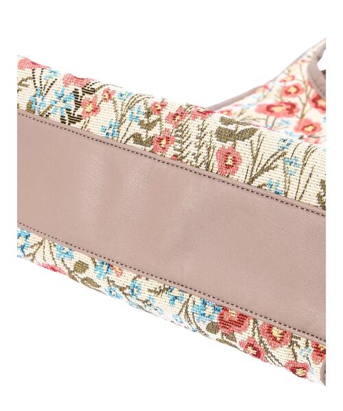 Samansa Mos2(サマンサ モスモス)の「ゴブランマルシェバッグ(ハンドバッグ・レディース・ベージュ/ブラック・F)」の4枚目の写真