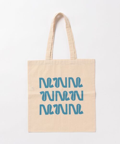 M TO R（ムウトアール）の「［BAG］ M TO R ORIGINAL LOGO CANVAS TOTE（トートバッグ・レディース・キナリ/ブラック/ブルー・FREE）」の3枚目の写真