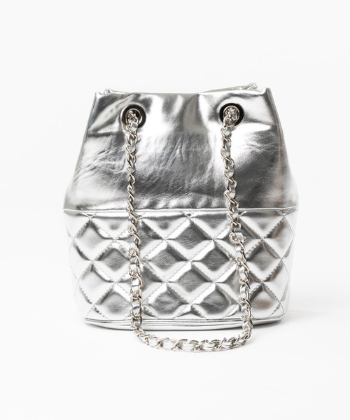 ZAKKA-BOX（ザッカボックス）の「キルティングバケットバッグ（トートバッグ・レディース・ブラック/シルバー/モカ・FREE）」の3枚目の写真