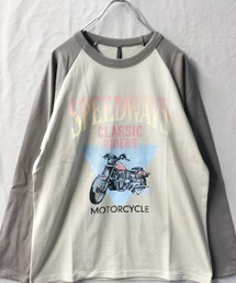 ラグランロングスリーブ長袖Tシャツ/レディース メンズ