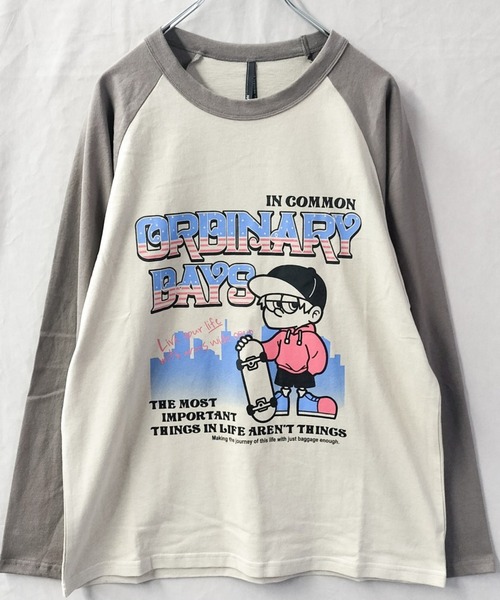Starting Over（スターティングオーバー）の「ラグランロングスリーブ長袖Tシャツ/レディース メンズ（Tシャツ/カットソー・メンズ・ホワイト系その他/グレー系その他2/アッシュグレー/ホワイト/ベージュ系その他/ホワイト系その他2/ベージュ系その他2/グレー系その他/ベージュ・L/M/XL）」の9枚目の写真