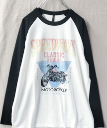 ラグランロングスリーブ長袖Tシャツ/レディース メンズ