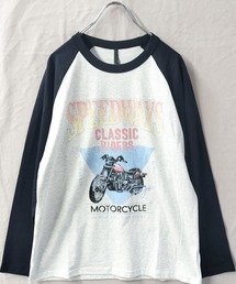 ラグランロングスリーブ長袖Tシャツ/レディース メンズ