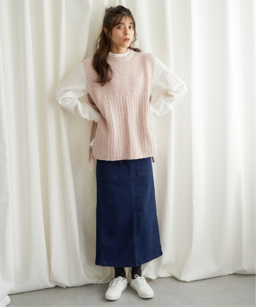LBC(エルビーシー)の「ラクぬくIラインスカート(スカート・レディース・オフホワイト/ブラック/ネイビー・M/L)」の13枚目の写真