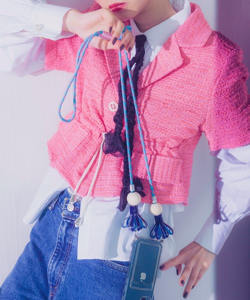 MONDEWORK（モンドワーク）の「bombom strap（スマホグッズ・レディース・ブラック/ブルー/ピンク/イエロー/グリーン・ONE SIZE）」の3枚目の写真