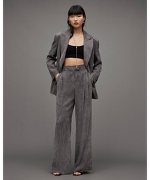 ALLSAINTS♡リネン ブレンド ワイド レッグ トラウザー パンツ | オールセインツ 公式オンラインストア