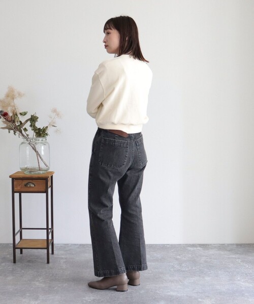 fredy emue（フレディエミュ）の「ちびロゴ裏毛プルオーバー（スウェット・レディース・チャコールグレー/アイボリー/ベビーピンク・38）」の19枚目の写真