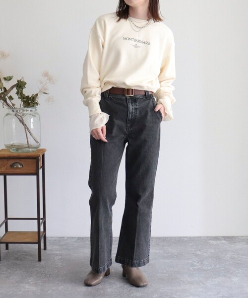 fredy emue（フレディエミュ）の「ちびロゴ裏毛プルオーバー（スウェット・レディース・チャコールグレー/アイボリー/ベビーピンク・38）」の21枚目の写真