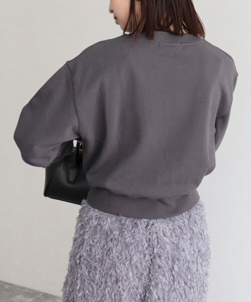 fredy emue（フレディエミュ）の「ちびロゴ裏毛プルオーバー（スウェット・レディース・チャコールグレー/アイボリー/ベビーピンク・38）」の7枚目の写真
