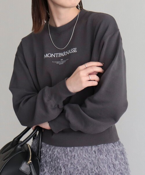 fredy emue（フレディエミュ）の「ちびロゴ裏毛プルオーバー（スウェット・レディース・チャコールグレー/アイボリー/ベビーピンク・38）」の10枚目の写真