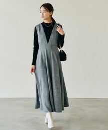 grove（グローブ）の「◆上品シルエットに一目惚れするクラシカルジャンパースカート（ワンピース）」