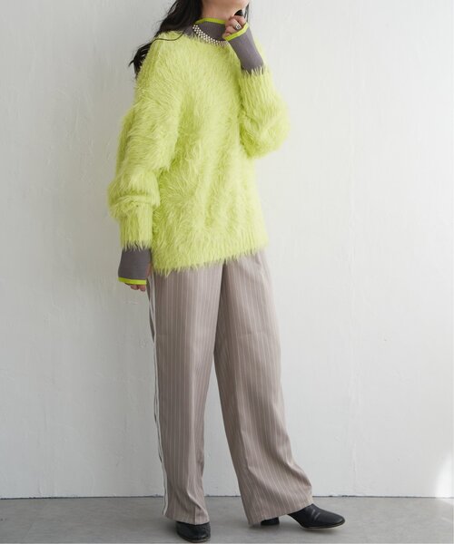 VENCEEXCHANGE（ヴァンスエクスチェンジ）の「フェイクフェザー天竺プルオーバー（ニット/セーター・レディース・ネイビー/チャコールグレー/グレー/イエロー/ホワイト・FREE）」の13枚目の写真