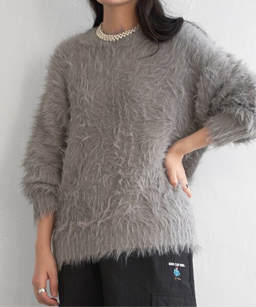 VENCEEXCHANGE（ヴァンスエクスチェンジ）の「フェイクフェザー天竺プルオーバー（ニット/セーター・レディース・ネイビー/チャコールグレー/グレー/イエロー/ホワイト・FREE）」の14枚目の写真