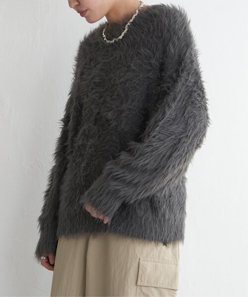 VENCEEXCHANGE（ヴァンスエクスチェンジ）の「フェイクフェザー天竺プルオーバー（ニット/セーター・レディース・ネイビー/チャコールグレー/グレー/イエロー/ホワイト・FREE）」の18枚目の写真