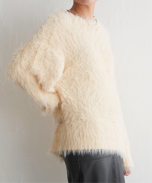 VENCEEXCHANGE（ヴァンスエクスチェンジ）の「フェイクフェザー天竺プルオーバー（ニット/セーター・レディース・ネイビー/チャコールグレー/グレー/イエロー/ホワイト・FREE）」の21枚目の写真