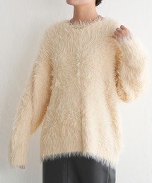 VENCEEXCHANGE | フェイクフェザー天竺プルオーバー(ニット/セーター)