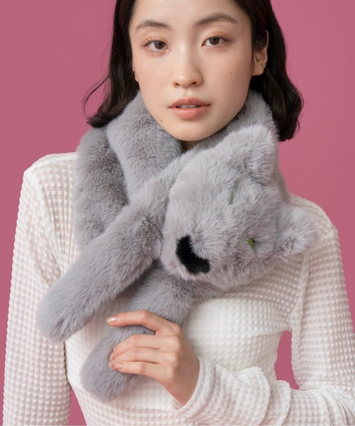 Casselini（キャセリーニ）の「Casselini(キャセリーニ)フェイクフォックスマフラー（マフラー・レディース・ブラウン/グレー/ブラック・FREE）」の8枚目の写真