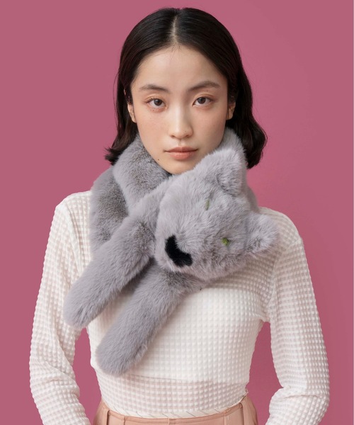Casselini(キャセリーニ)フェイクフォックスマフラー グレー♡新品未使用 Casselini(キャセリーニ)フェイクフォックスマフラー（マフラー