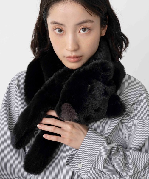 キャセリーニCasseliniフェイクフォックスマフラー Casselini(キャセリーニ)フェイクフォックスマフラー