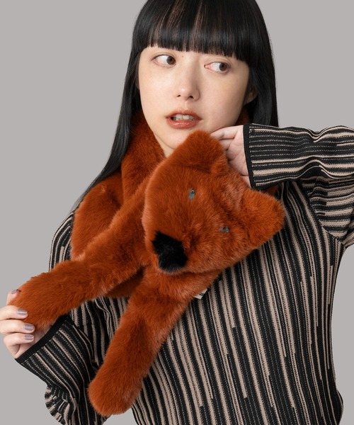 Casselini（キャセリーニ）の「Casselini(キャセリーニ)フェイクフォックスマフラー（マフラー・レディース・ブラウン/グレー/ブラック・FREE）」の17枚目の写真