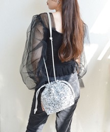 2WAYスパンコール巾着ショルダーバッグ