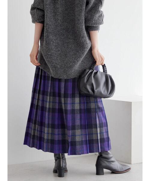 AMERICAN HOLIC(アメリカンホリック)の「【WEB限定】チェックプリーツスカート(スカート・レディース・イエロー/パープル・M/L)」の7枚目の写真