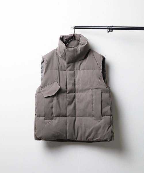 【セール】■lamusant(リラミュゾン)■ スタンドカラーボリューム中綿ベスト フェイクダウン オーバーサイズ（ダウンベスト）｜Lilamusant（リラミュゾン）