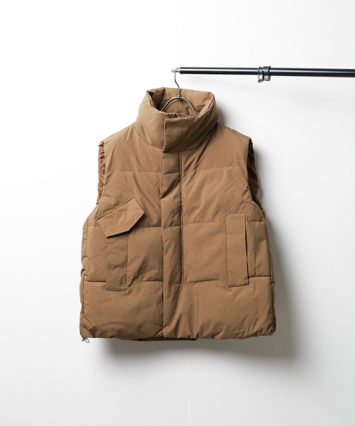 【セール】■lamusant(リラミュゾン)■ スタンドカラーボリューム中綿ベスト フェイクダウン オーバーサイズ（ダウンベスト）｜Lilamusant（リラミュゾン）
