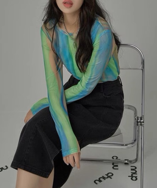 グラデーションシアートップス culw574（Tシャツ/カットソー）｜c.u.l