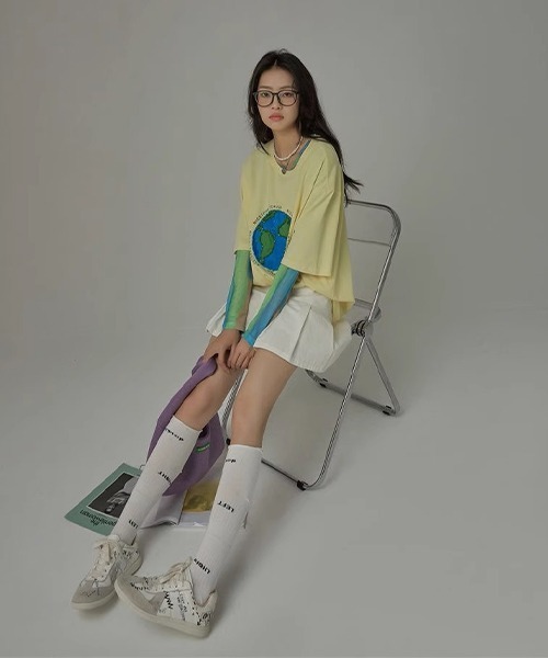 グラデーションシアートップス culw574（Tシャツ/カットソー