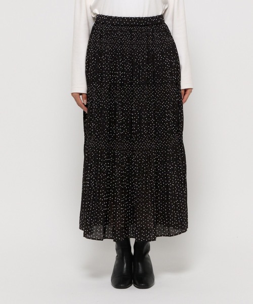 LOWRYS FARM（ローリーズファーム）の「マジョリカプリーツスカート 　990262（ワンピース・レディース・ネイビー/ブラック/ブラック系その他・FREE）」の4枚目の写真