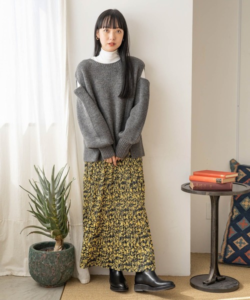 LOWRYS FARM（ローリーズファーム）の「マジョリカプリーツスカート 　990262（ワンピース・レディース・ネイビー/ブラック/ブラック系その他・FREE）」の17枚目の写真