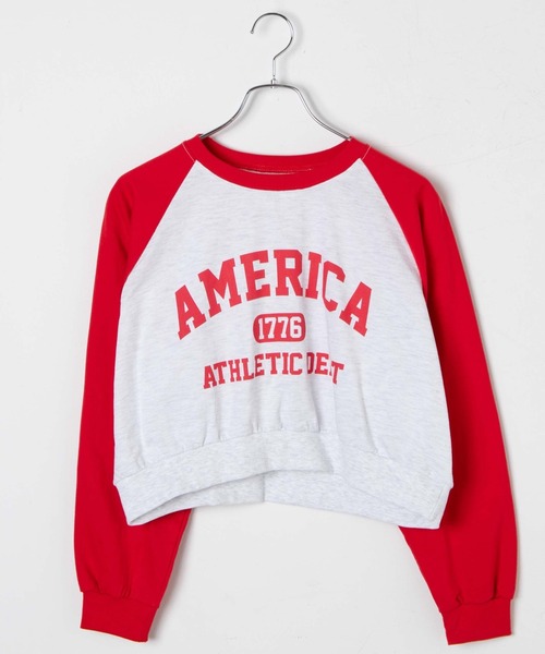 WOND(ウォンド)の「AMERICAショートプルオーバー(スウェット・レディース・レッド/ブラック・FREE)」の9枚目の写真